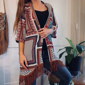 Boutique Patterned Cardigan